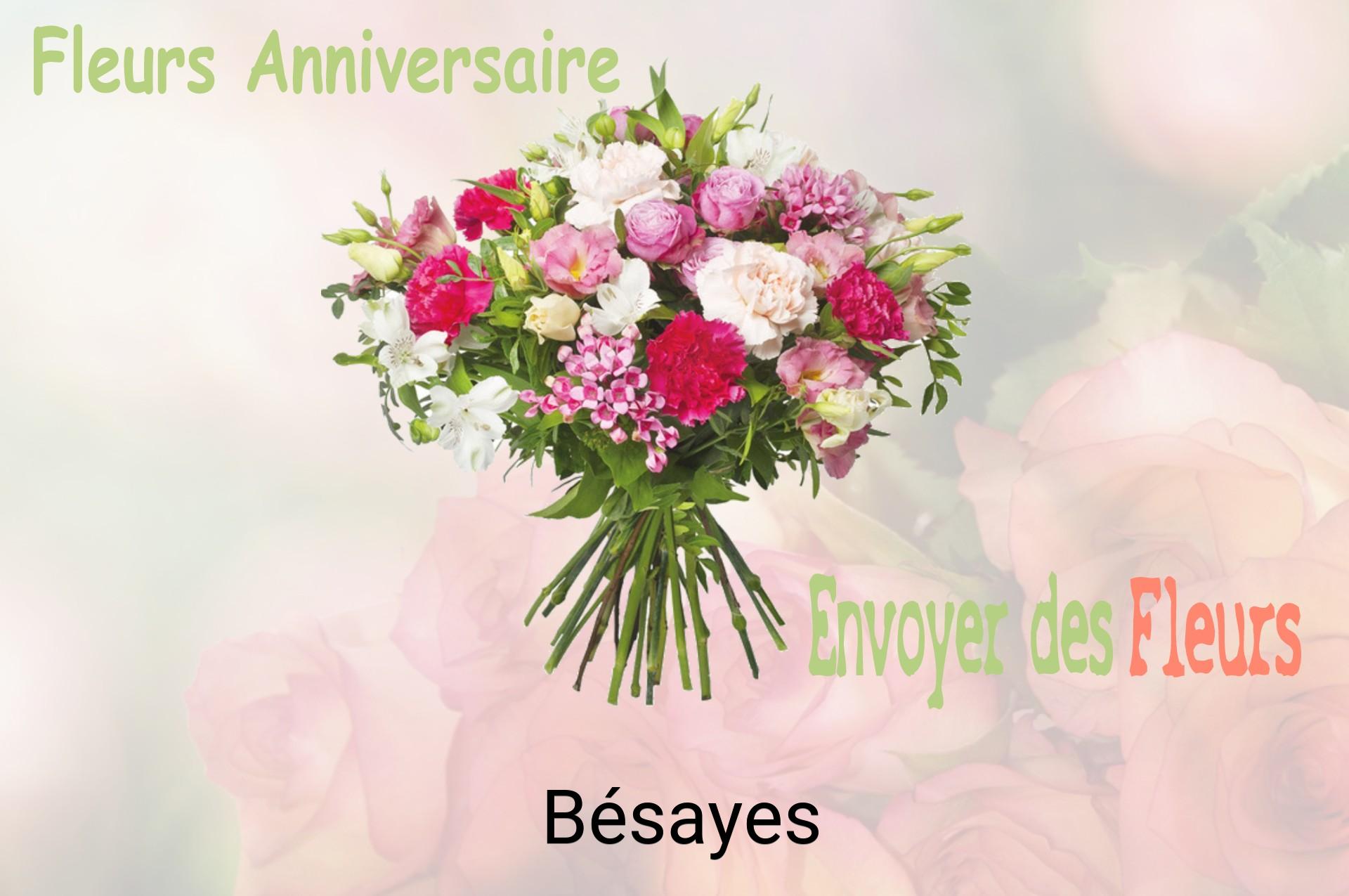 Bouquet de fleurs d’anniversaire livré à Bésayes